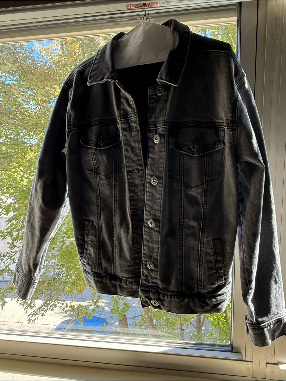 Style & Co. Black Denim Jean Jacket - Button-Up Trucker Style